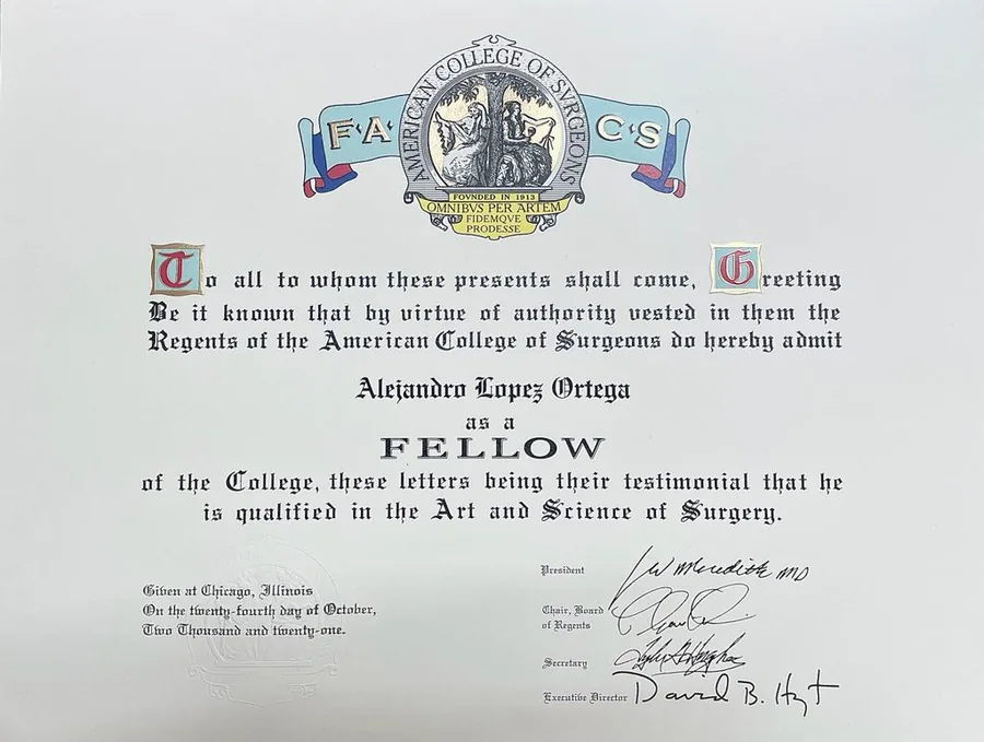 FACS Certificate