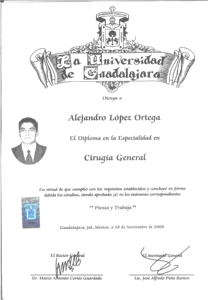 Título Cirugía General UdG